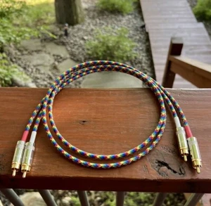 1 Ft. JMB CABLE CO. Audiophile Gold Reference Standard Rca Interconnect Cables - Picture 1 of 4