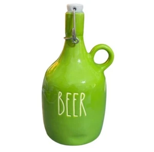 RAE DUNN POTTERY Large Green Whiskey Or Beer Jug w/ Cap NEW Irish St Patricks - Picture 1 of 5
