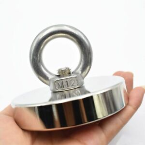 Neodymium Magnets Super Strong Rare Earth Round Fishing Powerful Ring Hook D96mm