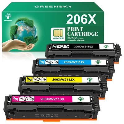 Juego de tóner 206A W2110X 206X para HP Color Laserjet Pro MFP M283fdw M283cdw lote Foto 1 de 4