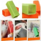 Soft Silicone Deshedding Tool Cat Dog Horse Pet Grooming Brush Comb HairRemoval√