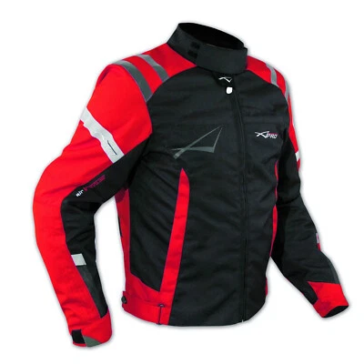 Jacke CE Ruestung Qualität Motorrad Thermal Innenbeschichtung Touring Rot - Bild 1 von 3