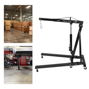 Folding Engine Crane Lifting Hydraulic Hoist Workshop Lifter Hoist 2 Ton/4400lbs - Foto 1 di 20