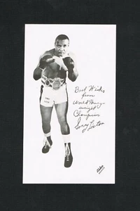 SELTENE 1960er SONNY LISTON persönliche LG Handout Grußkarte Boxen MUHAMMAD ALI - Bild 1 von 1