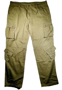 Must Way Cargo Pants Utility Military Drawstring Outdoors Green Army Size 38 - Picture 1 of 11