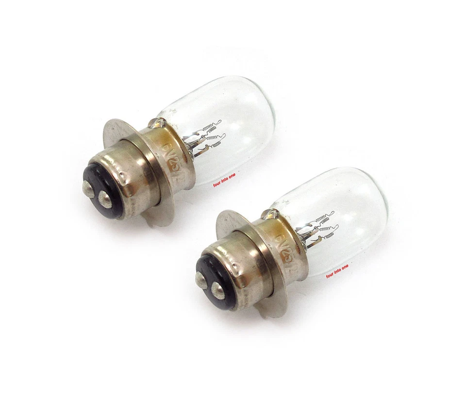 2 Pack Dual Filament Halogen Headlight Bulb 6V 25W A3625 Honda Kawasaki Yamaha - Image 1 of 1