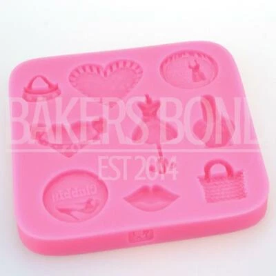 9 Fashion & Heart Shaped Silicone Mould Wedding Chocolate Cake Baking Icing ice - Image 1 of 2