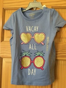 NWT Oshkosh Pineapple Tee Shirt Top Girls Short Sleeve Lilac many sizes - Picture 1 of 1