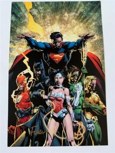 SDCC 2022 SIGNED Litho Art Print by David Finch Justice League # 1 Variant Cover - Picture 1 of 2