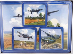 Bradex Set 3 3 Place Mats & 3 Coasters Company of Heroes WWII Planes Mint in Box - Picture 1 of 5