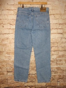 Herren Wrangler blau Denim Jeans Größe 32 x 30 gemessen Reißverschluss Fly - Bild 1 von 3
