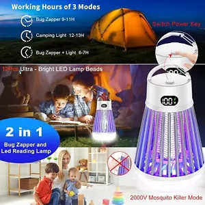 Trap Portable Rechargeable Mosquito and Fly Killer,USB LED Zappers Killer Lamp - Picture 1 of 7