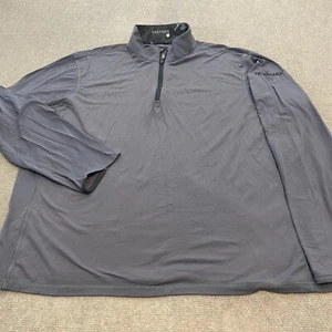 Greyson Sport Quarter Zip Performance Stretch Pullover Mens XL Gray Newark Logo - Picture 1 of 10