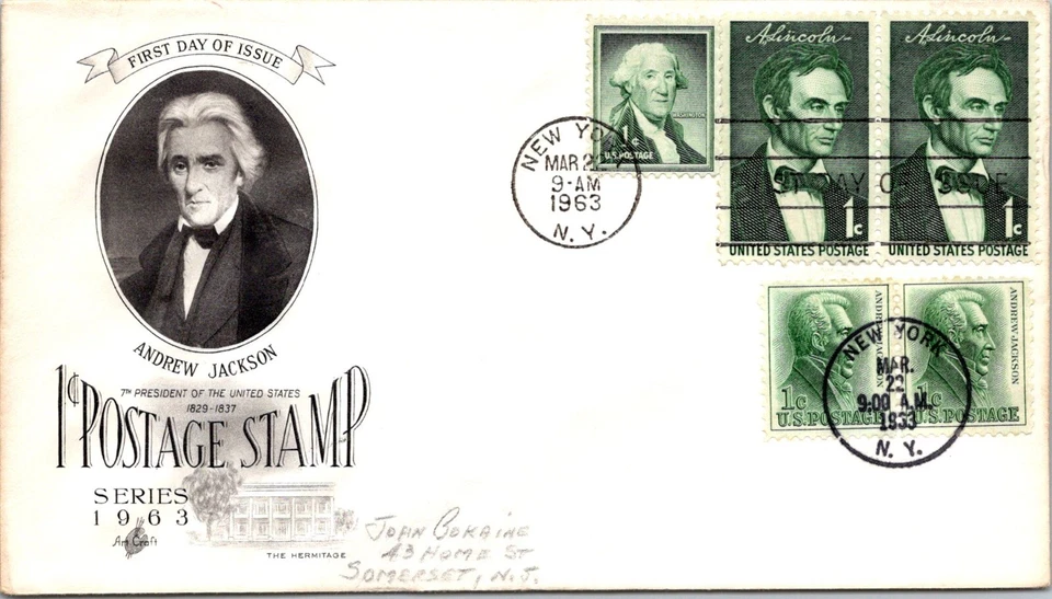 FDC 1963 SC #1209 Artcraft Cachet - New York, Ny - Block Of 5 - J5883 - Image 1 of 2