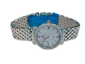 Michele CSX ELEGANCE STAINLESS STEEL - WHITE MOP DIAL DIAMOND WATCH - $2395 - Picture 1 of 10