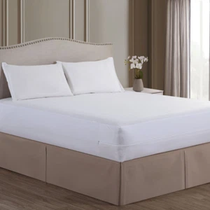 Bed Bug Blocker Waterproof Zippered Mattress Protector Machine Washable Queen - Picture 1 of 12