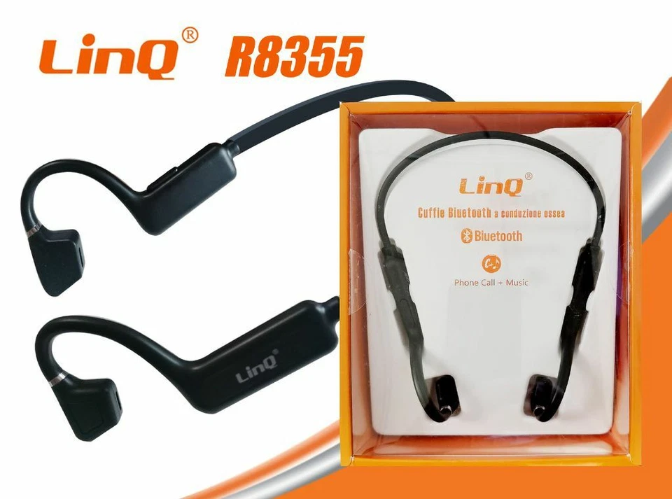 Auricolari Impermeabile Conduzione ossea Cuffie Bluetooth senza fili R8355 linq - Immagine 1 di 1
