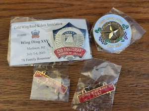 2 Gold Wing Road Riders Association Pins GWRRA 25th Ann & Wing Ding 2004 Vintage - Bild 1 von 5