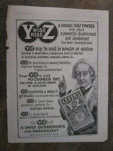 Lever's YZ Wise Head Soap Advert Art Print Poster Interior Decor - Picture 1 of 5