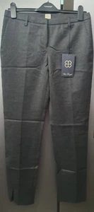 True Royal Shimmery Wool Blend Trousers IT42 UK12 US8 EU40 Italian Smart Pants - Bild 1 von 19