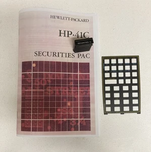 Securities X Pac for Hewlett Packard HP 41CX 41CV 41C Calculator - Picture 1 of 2