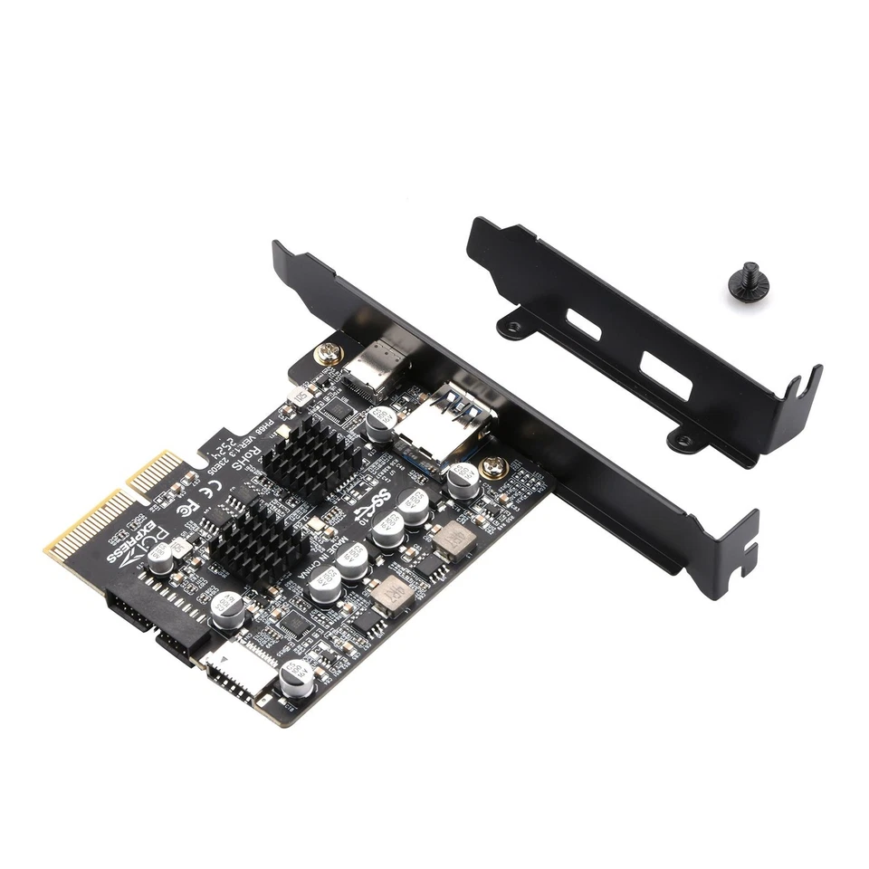 PCI-E X4/X8/X16 USB 3.2 Gen2 Expansion Card Compatible USB1.1 2.0 3.0 3.1 3.2 - Image 1 of 4
