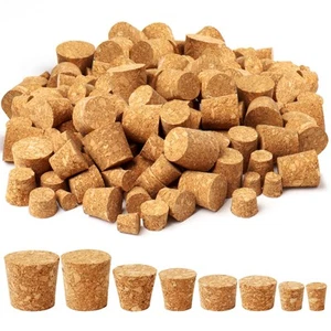 120 Pieces 8 Sizes Assorted Cork Stoppers Small Wood Wine Bottle Stoppers Tap... - Picture 1 of 6