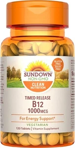Sundown Timed Release Vitamin B12 1000 mcg, Supports 120 Count (Pack of 1) - Picture 1 of 6