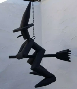 pendle witch/wooden/ flying black witch - Picture 1 of 7
