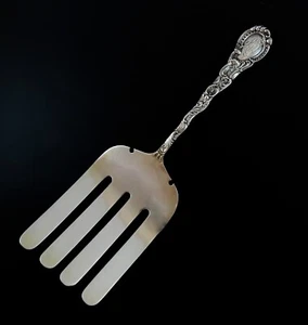 Handsome Durgin Louis XV Sterling Silver Large Asparagus Fork 8 5/8" - Picture 1 of 5