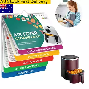 Air Fryer Magnetic Cheat Sheet Recipe Booklet Cooking Guide Refrigerator sticker - Picture 1 of 7