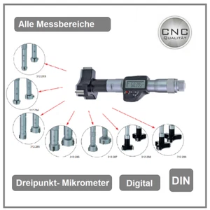 CNC QUALITÄT Satz Digital Dreipunkt- Innen- Messschraube 6 -10 mm bis 75 -100 mm - Bild 1 von 6