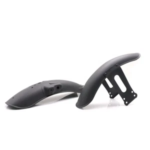Black Metal Front&Rear Fender Mudguard Cover For Cafe Racer Retro CG125 - Foto 1 di 4