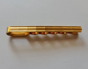 VINTAGE AUTHENTIC STERLING SILVER 835 GOLD PLATED GILDED MEN'S TIE CLIP - Picture 1 of 6