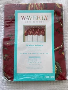WAVERLY HOME CLASSICS FELICITA CARMESÍ VIEIRA CENEFA NUEVA 50" X 16" #0351649 - Imagen 1 de 4