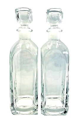 "Decantadores de whisky de cristal italiano Luigi Bormioli Light and Music de 12"" ~ un par" Foto 1 de 4