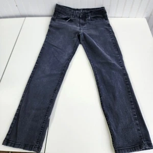 Steves Jeans Boys Sz 16 Black Straight Legged Distressed Denim Jean Pants 28x28 - Picture 1 of 8