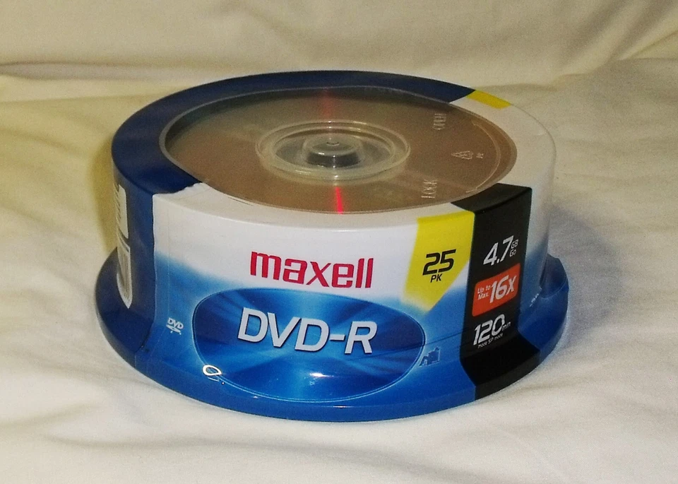 MAXELL DVD-R 4.7 GB 25 PACK Upto 16 Minute Spindle - FACTORY
