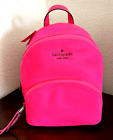 Kate Spade Karissa Nylon Radiant Neon Hot Fluorescent Pink Medium Backpack Bag