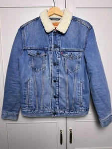 Levi's Jeansjacke mit Teddyfutter, Damen, Gr. S - Bild 1 von 15