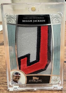 2023 Topps Sterling REGGIE JACKSON Jersey Letter Patch 1 of 1 ANGELS