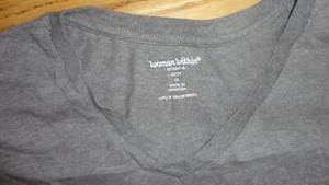 woman within plus 1x graues Shirt mit V-Ausschnitt LS - Bild 1 von 3
