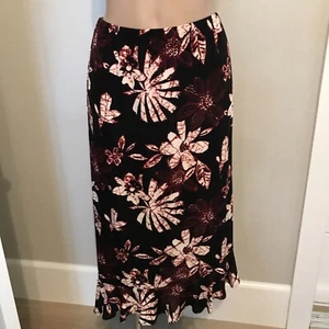 Slinky Brand Womens Size 1X Comfy Hawaiian Print Skirt - Picture 1 of 3