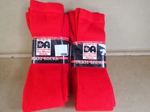 Lot of 2 DON Alleson Athletic Team Socks Scarlet Size 10-13 Softball Baseball - Picture 1 of 6