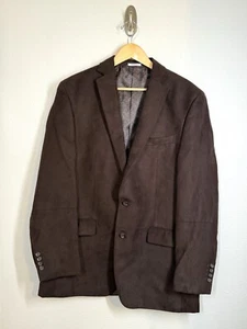 Abrigo deportivo Ralph Lauren marrón imitación gamuza para hombre traje chaqueta talla 42L blazer - Imagen 1 de 9