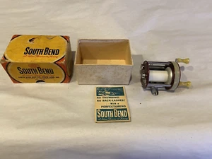 VINTAGE SOUTH BEND NO.760 PERFECTORENO REEL W/BOX, PAPERS APPEARS UNUSED - Picture 1 of 19