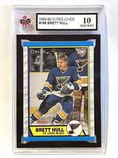 1989 O-Pee-Chee Hockey #186 Brett Hull KSA 10 Gem Mint