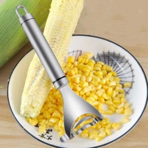Stainless Steel Corn Peeler Cob Stripper Remover Kitchen Cutter Thresher Tool - Picture 1 of 7