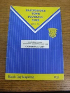 22/09/1984 Basingstoke Town v Cambridge City  (Creased, Worn). FREE POSTAGE on a - Picture 1 of 1