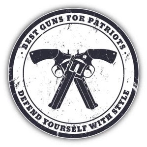 Best Guns Grunge Label Car Bumper Sticker Decal - Picture 1 of 1